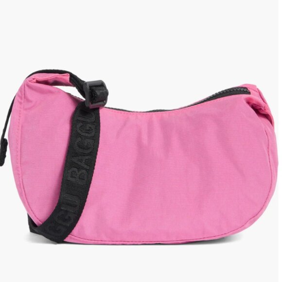 Baggu Small Crescent Bag - Recycled Nylon -  Pink - NWT - Picture 1 of 4